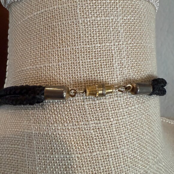 Cloisonne Lotus Blossom Necklace on Cord - Picture 3 of 7